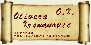 Olivera Krsmanović vizit kartica